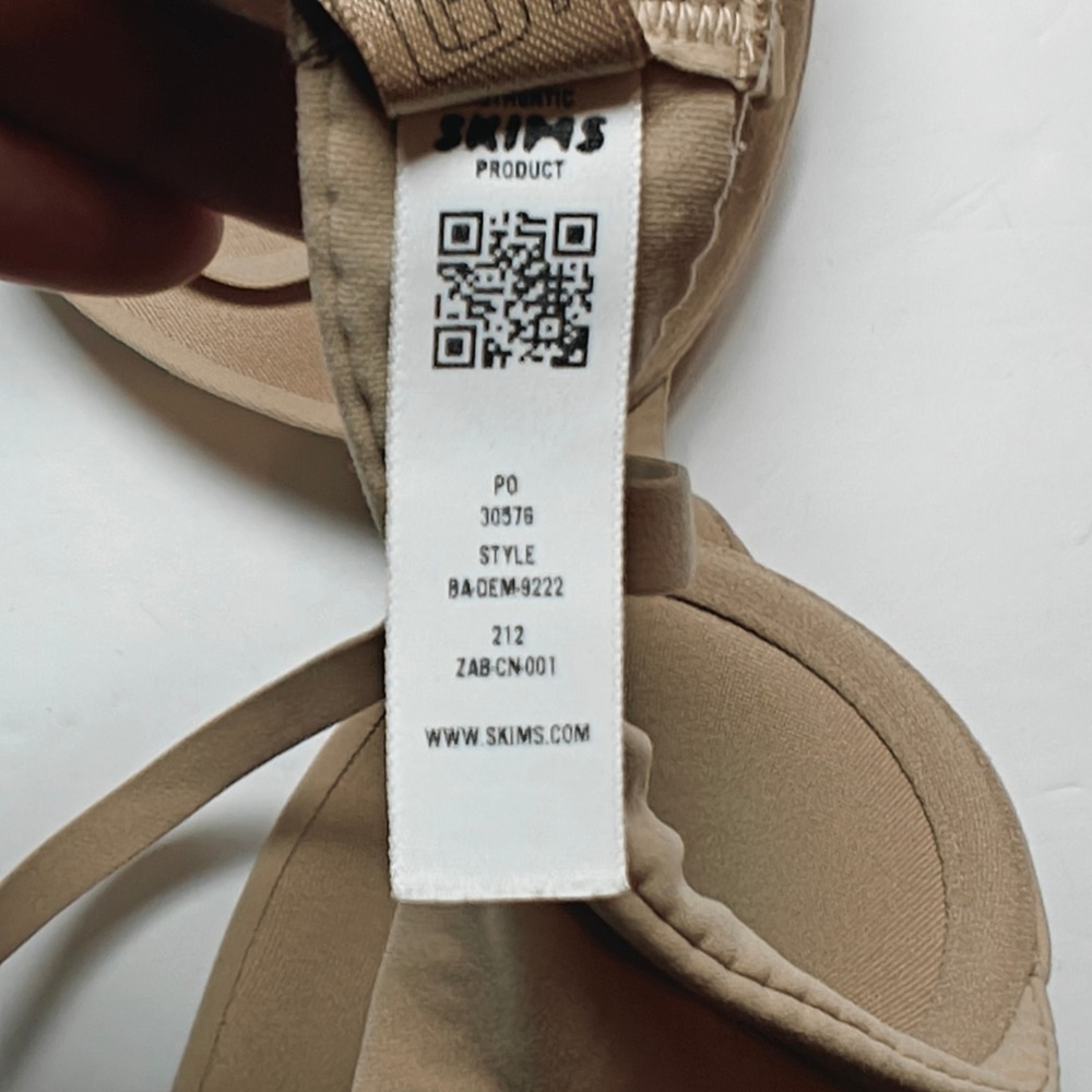 Skims Fits Everybody Demi‎ Bra Sand Tan Underwire 32C BA-DEM-9222 - Picture 6 of 6